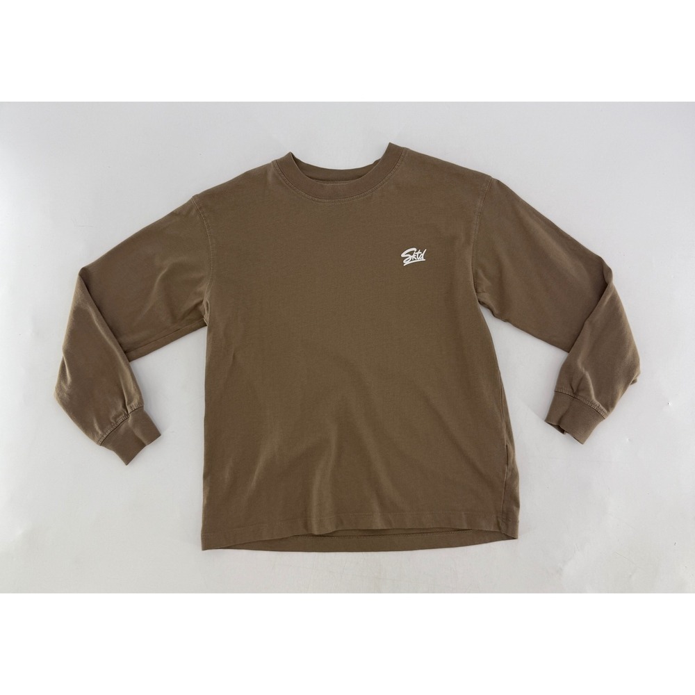 ZARA Kids Brown Long Sleeve‎ SKTD Logo T-shirt Size 8-9 Years Old
